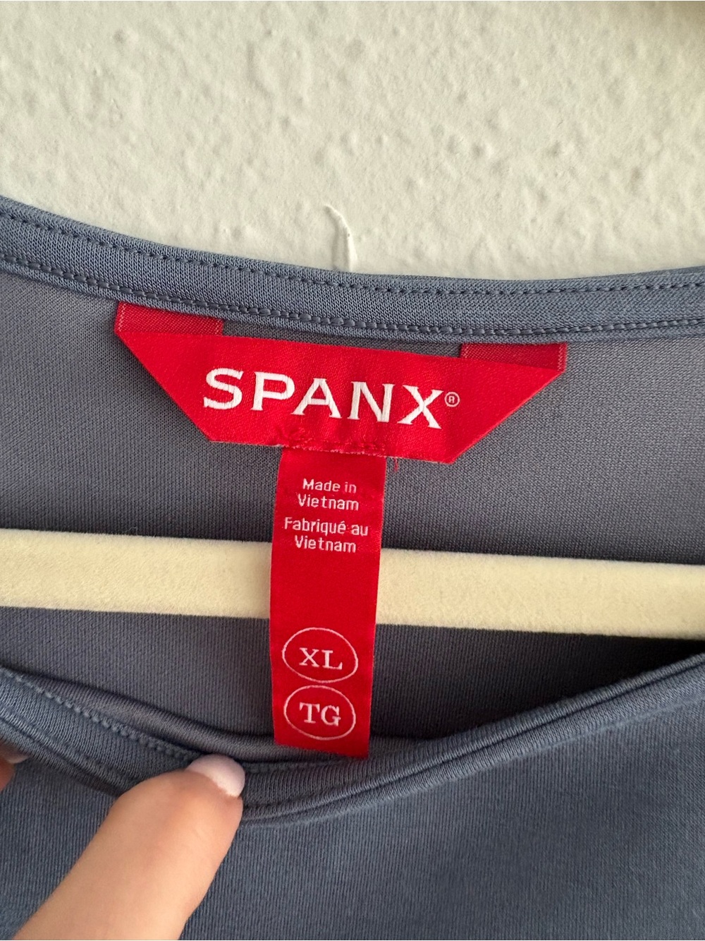 NWT Spanx Womens XL AirEssentials Boat Neck Top Blue Modal Breathable Stretch - Picture 5 of 6
